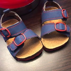 Blue and Red sandals